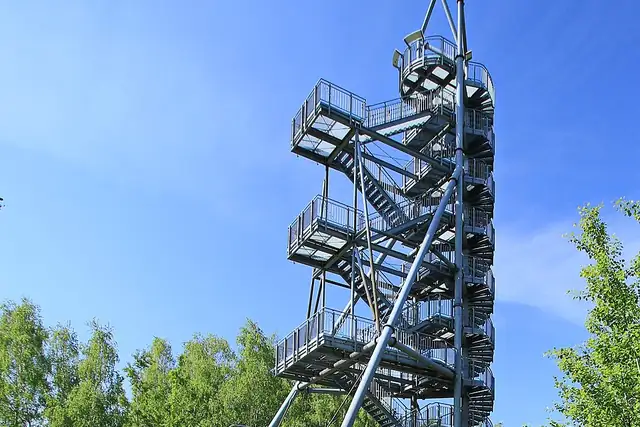Glückaufturm (Oelsnitz) – Lookout tower, 8 km from Hohenstein-Ernstthal