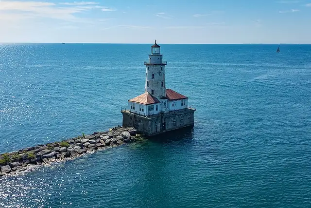 Chicago Harbor Lighthouse – Leuchtturm, 7 km von Chicago